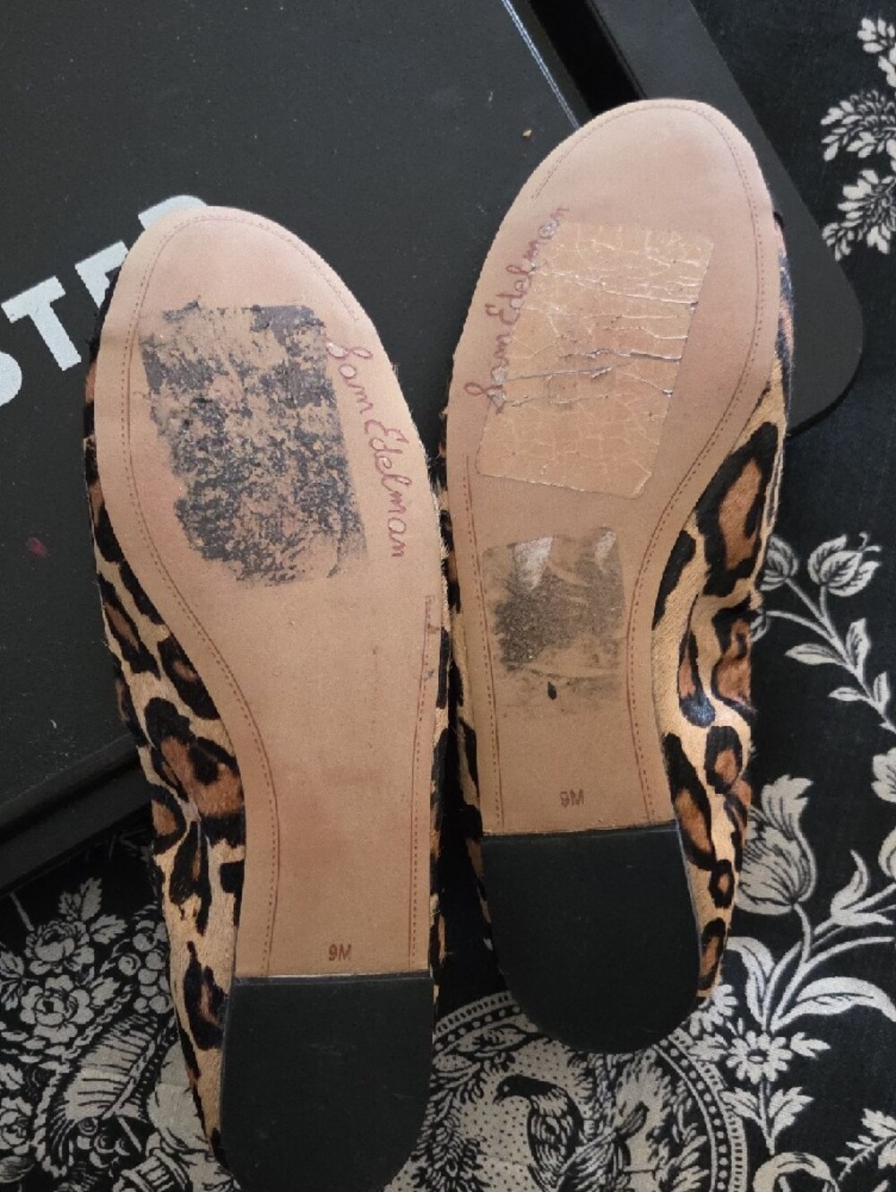 Sam Edelman Leopard Print Ballet Flats with Studded Black Toe Nwot - Picture 3 of 3